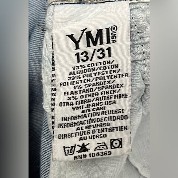 YMI Dream Distressed Anklet High Rise Dream Cotton Blend Jeans Size 13/31 - Picture 5 of 5